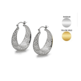 Sea Jewel Basket Ohrring "Moon rundlichl" - 925 Silber ( 36S )