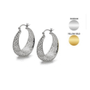 Sea Jewel Basket Ohrring "Moon rundlichl" - 925...