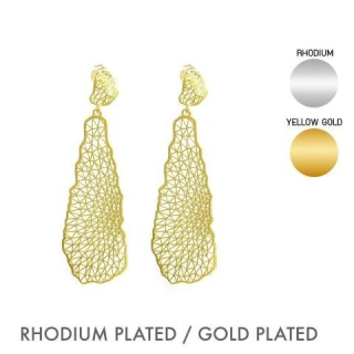 Sea Jewel Basket Ohrring "Netz länglich" - 925 Silber ( 26S )