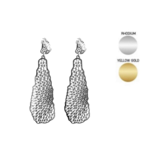 Sea Jewel Basket Ohrring "Netz länglich" - 925 Silber ( 26S )