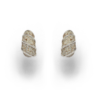 Ohrring "Bali" Strandsand rhodiniert