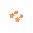 Ohrstecker MY EAR Neon Stern orange - Edelstahl