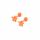 Ohrstecker MY EAR Neon Stern orange - Edelstahl