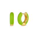 Ohrring MY EAR Creole vergoldet mit hellgrün -...