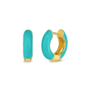 Ohrring MY EAR Creole vergoldet mit türkis -...