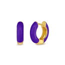 Ohrring MY EAR Creole vergoldet mit dunkel- lila -...