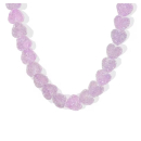 Kette mit vielen Herzen lila -  Edelstahl vergoldet