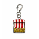 Charm / Anhänger Strandkorb rot- weiß silber...