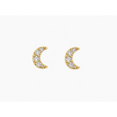 Ohrstecker MY EAR Mond vergoldet mit Zirkonia weiß...