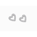 Ohrstecker MY EAR Herz silber mit Zirkonia weiß -...