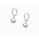 Ohrring MY EAR Creole silber mit Smiley Anhänger -...