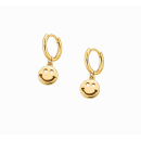 Ohrring MY EAR Creole vergoldet mit Smiley Anhänger...