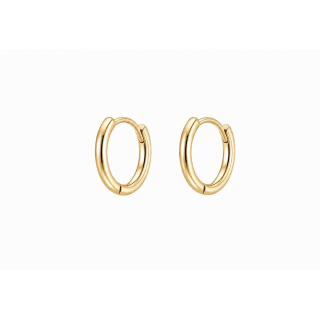 Ohrring MY EAR Creole vergoldet ( schlicht ) - Edelstahl  18 K vergoldet