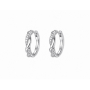 Ohrring MY EAR Creole silber gedreht mit Zirkonia...