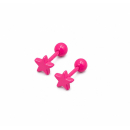 Ohrstecker MY EAR Neon Stern pink - Edelstahl