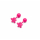 Ohrstecker MY EAR Neon Stern pink - Edelstahl