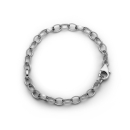 Armband Erbs oval rhod 18 cm Silb 925
