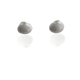 Ohrstecker Kleine Herzmuschel - 925 Silber