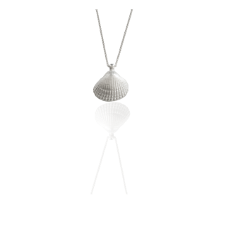 Anhänger Herzmuschel groß - 925 Silber