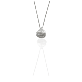 Anhänger Herzmuschel klein ( geöffnet ) - 925 Silber