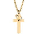 Halskette "Kreuz",Messing 18Karat vergoldet