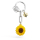 Schlüsselanhänger " Sunflower" rot/gold, mit Karabinerhaken und 3 extra Ringen