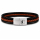 Harbor Spirit – Herren Armband 19 cm  aus Segeltau & Leder mit Edelstahl Magnetverschluss mit TDS Seepferdchen- Gravur - excklusive Timmendorfer Strand Kollektion