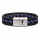 TDS- Ocean- Marine – Herren Armband 19 cm aus Segeltau & Leder mit Edelstahl Magnetverschluss und TDS Seepferdchen- Gravur - exklusive Timmendorfer Strand Kollektion