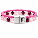 Pink Sunset Glow – Damen Segeltau Armband 23 cm mit...