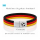 Germany WM 2026 Fanarmband 19 cm Schwarz-Rot-Gold – Segeltau Armband mit Fußball- Gravur & Magnetverschluss