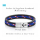 Ocean Line – Herren Armband 19 cm aus Segeltau & Leder mit Edelstahl Magnetverschluss und Anker- Gravur