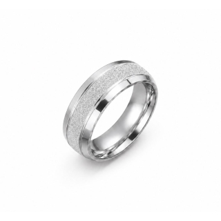 MY Ring Edelstahlring versilbert mattiert - Waterprrof  Gr. 67