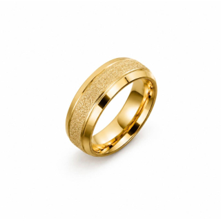 MY Ring Edelstahlring 18K vergoldet mattiert - Waterprrof  Gr. 64