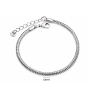 Schlangenarmband dick 3 mm  20 - 22 cm lang ( verstellbar...