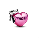 Charm Herz metallic pink mit 2026 mit Öffnung...