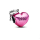 Charm Herz metallic pink mit 2026 mit Öffnung für Schlangenarmband  - 925 Silber