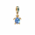 Charm Schildkröte vergoldet mit blauen Zirkonia und Ring mit Zirkonia für Schlangenarmband  - 925 Silber vergoldet