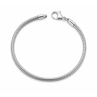 Schlangenarmband dick 3 mm  17 cm lang silber - 925 Silber