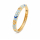 MY ARM Armreif orientalisch hellblau mit Muster - edelstahl vergoldet