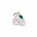 MY EAR Ohrstecker Kirsche mit Zirkonia - 925 Silber