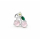 MY EAR Ohrstecker Kirsche mit Zirkonia - 925 Silber