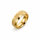 MY Ring Edelstahlring 18K vergoldet mattiert - Waterprrof...