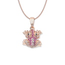 Ivy Pink Frosch Halskette