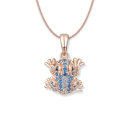 Lou Blue Frosch Halskette