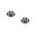 Black Paw Pfoten Ohrringe