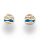 "Strandwellen" weiá-blau Strands/Steins/rhod.Silb.925