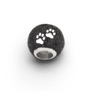 "Lucky Dog Bead"Lavas. rhod. Silb. 925