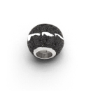 Nordsee Bead Lavas rhod Silb 925