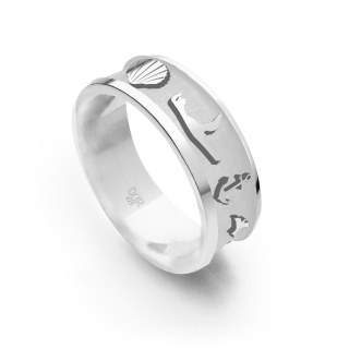 Ring "Sylt 2.0"sandlos, silber hell rhodiniert 7 mm