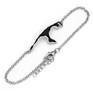 Fußkette Sylt Lavasand silber